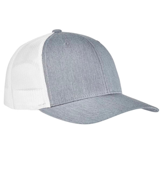Retro Trucker Hat Heather Gray & White