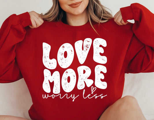 Love More Worry Less (red)