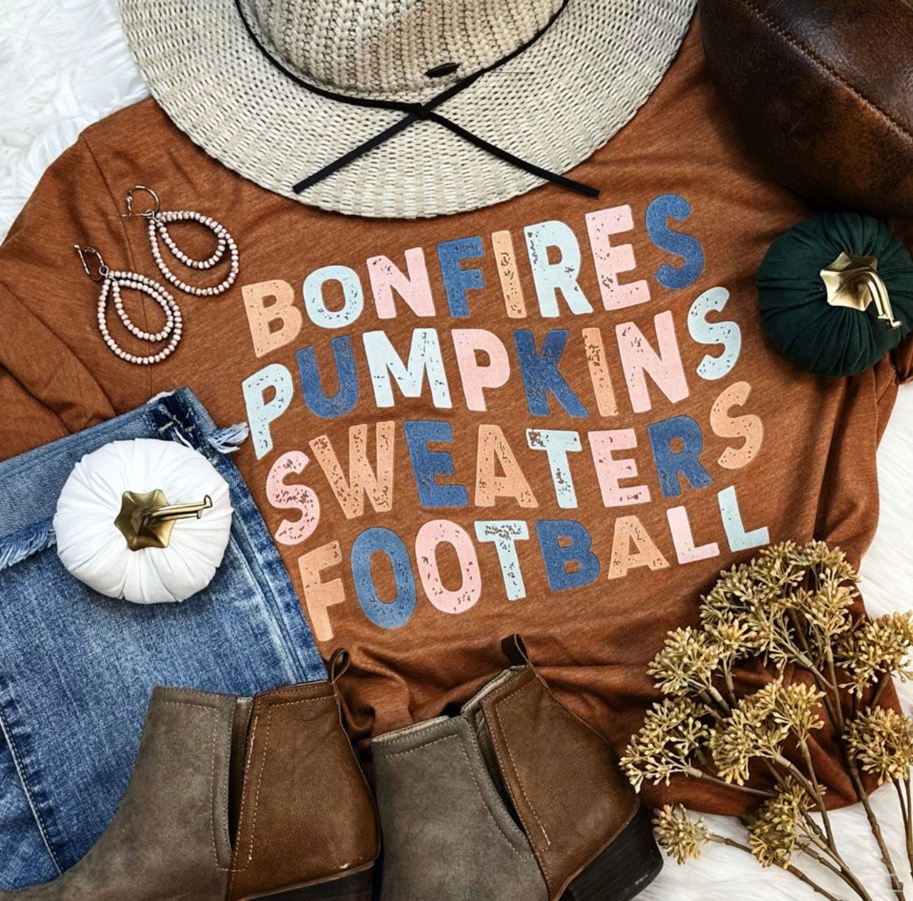 Bonfire, Pumpkins, Sweaters, Football